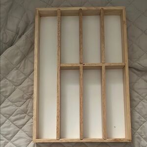Bamboo Drawer Organizer - kitchen silverware or bathroom makeup. 17.5” x 11.75”